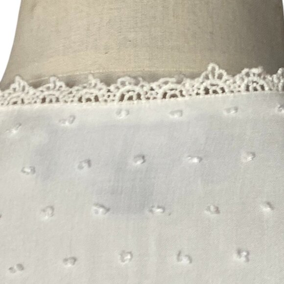 Lulus Completely In Love White Swiss Dot Button-Front Maxi Dress Cottagecore-XL - Picture 13 of 16